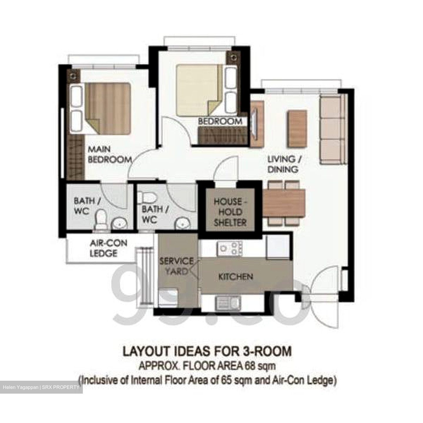 Blk 513C Saraca Breeze @ Yishun (Yishun), HDB 3 Rooms #610257911